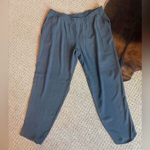 Eileen Fisher 100% Silk Dark Grey Pants XL